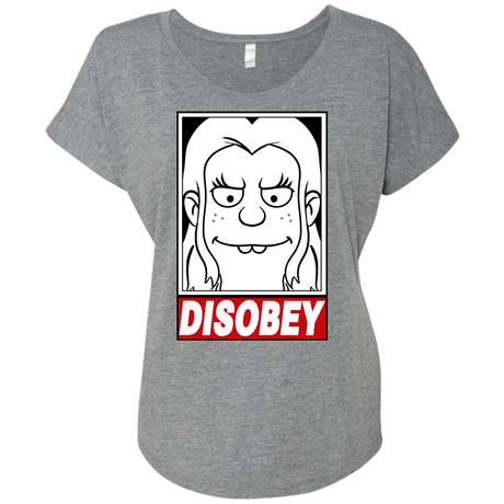 T-Shirts Premium Heather / X-Small Disobey Triblend Dolman Sleeve