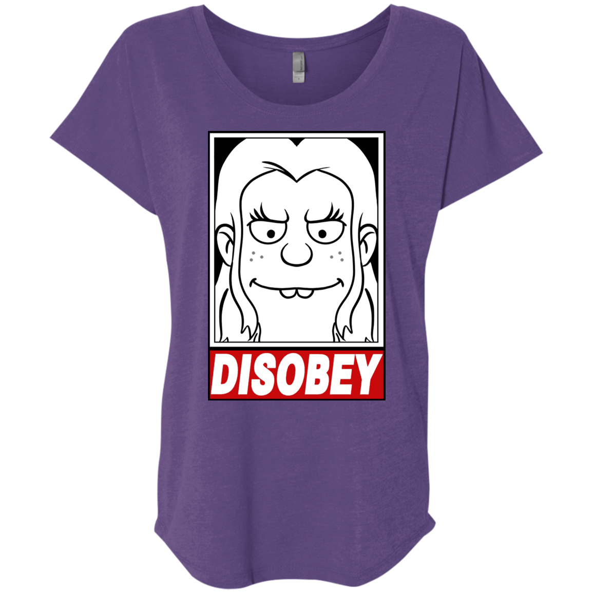 T-Shirts Purple Rush / X-Small Disobey Triblend Dolman Sleeve