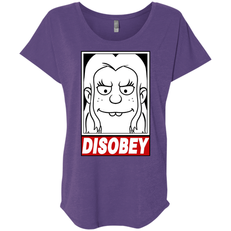 T-Shirts Purple Rush / X-Small Disobey Triblend Dolman Sleeve