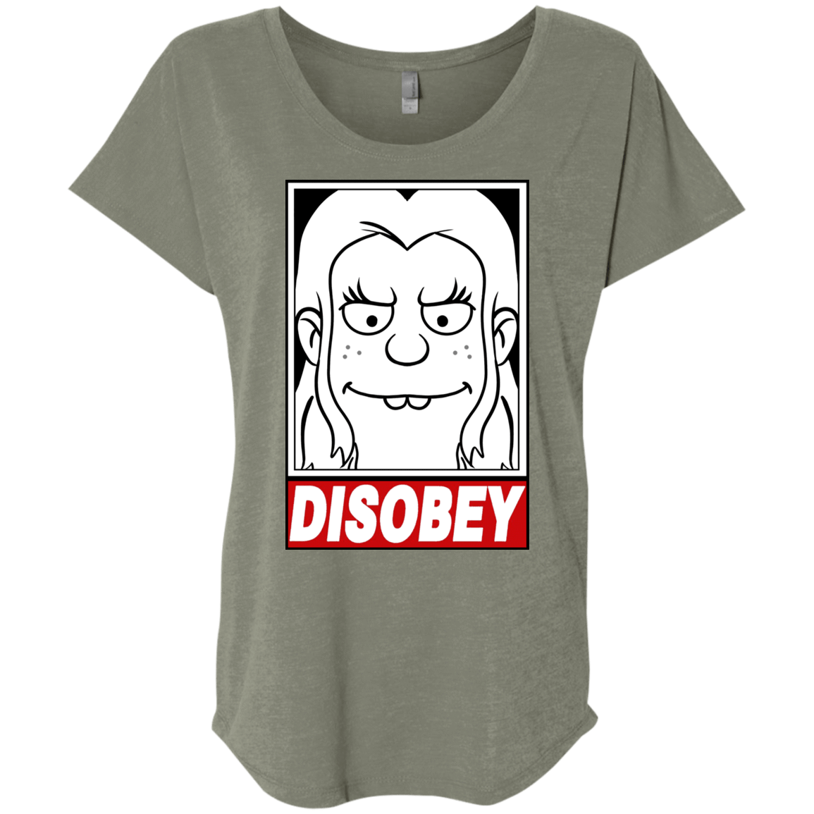 T-Shirts Venetian Grey / X-Small Disobey Triblend Dolman Sleeve