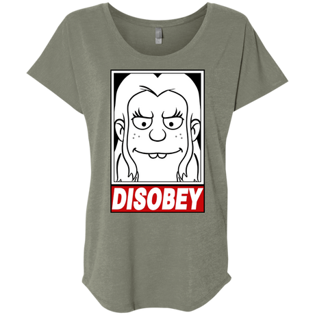 T-Shirts Venetian Grey / X-Small Disobey Triblend Dolman Sleeve