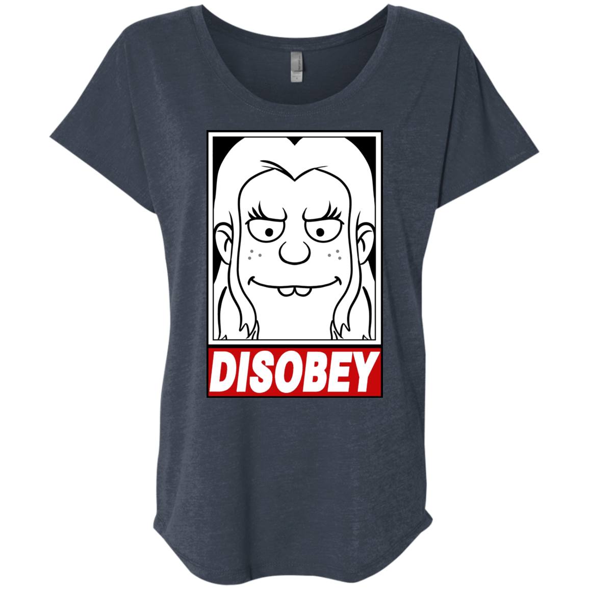 T-Shirts Vintage Navy / X-Small Disobey Triblend Dolman Sleeve