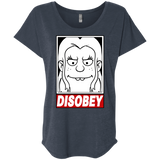 T-Shirts Vintage Navy / X-Small Disobey Triblend Dolman Sleeve