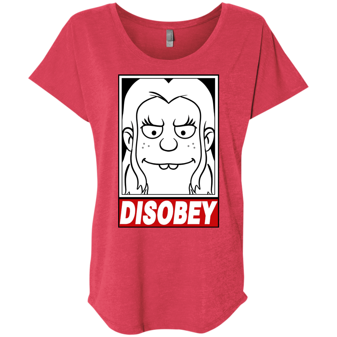 T-Shirts Vintage Red / X-Small Disobey Triblend Dolman Sleeve