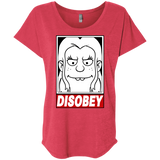 T-Shirts Vintage Red / X-Small Disobey Triblend Dolman Sleeve