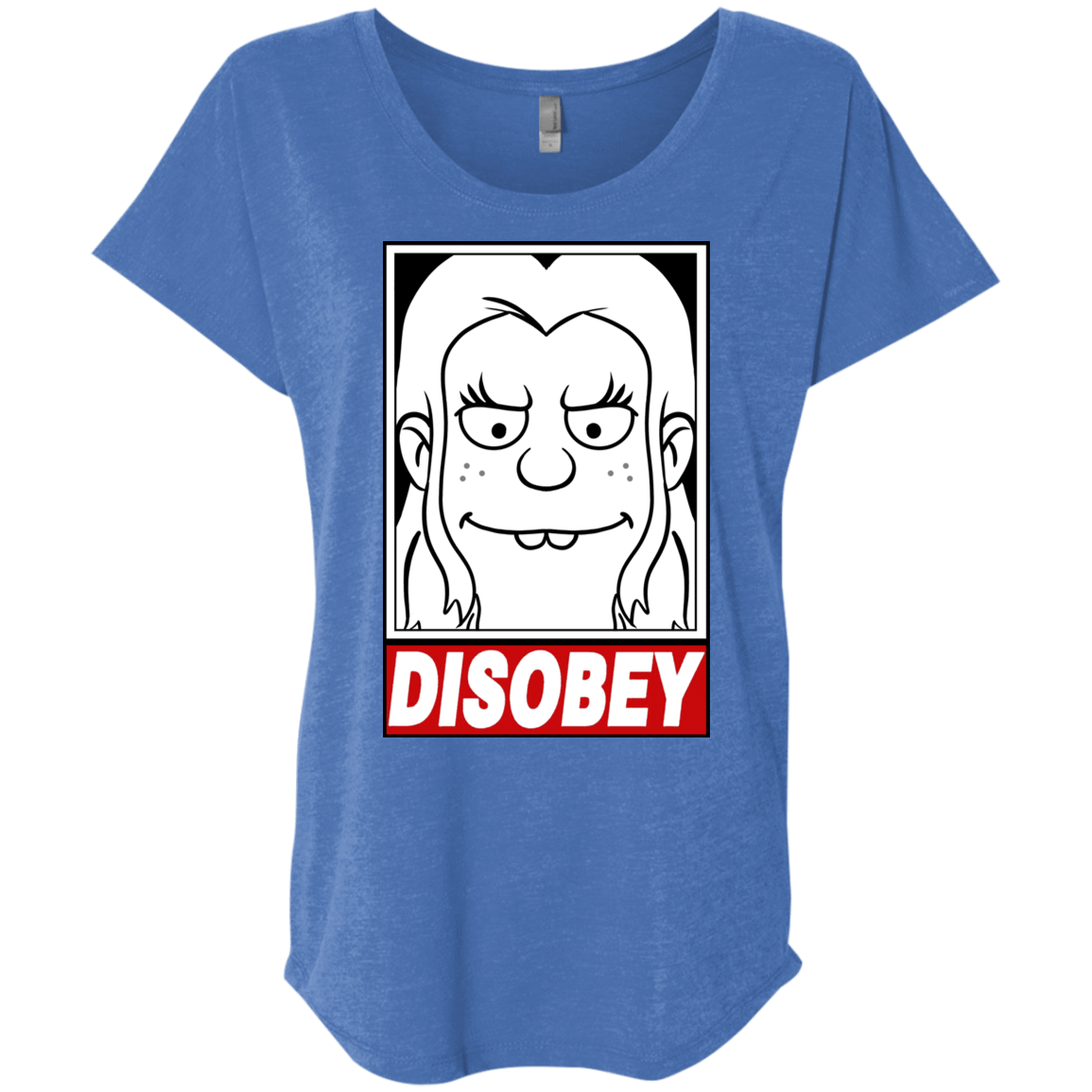 T-Shirts Vintage Royal / X-Small Disobey Triblend Dolman Sleeve