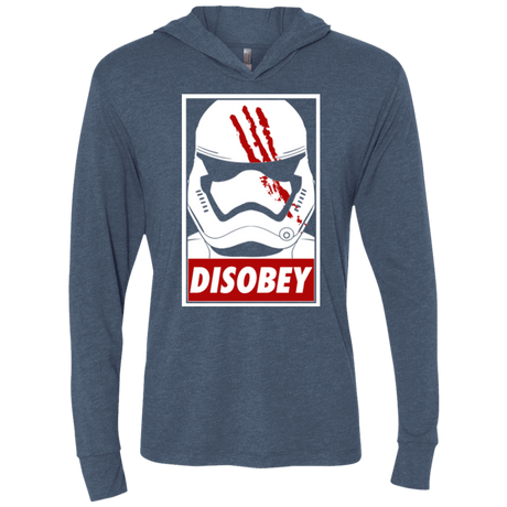 T-Shirts Indigo / X-Small Disobey Triblend Long Sleeve Hoodie Tee