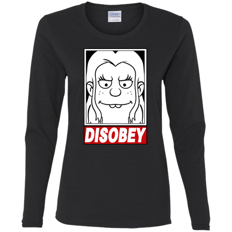 T-Shirts Black / S Disobey Women's Long Sleeve T-Shirt