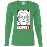 T-Shirts Irish Green / S Disobey Women's Long Sleeve T-Shirt