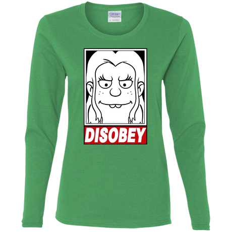 T-Shirts Irish Green / S Disobey Women's Long Sleeve T-Shirt