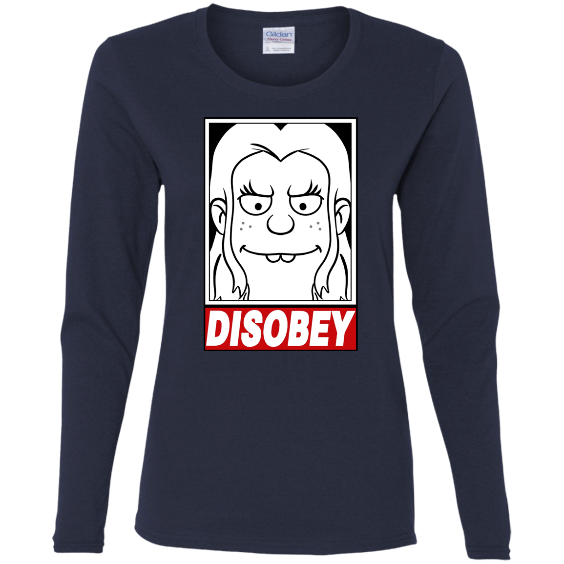 T-Shirts Navy / S Disobey Women's Long Sleeve T-Shirt