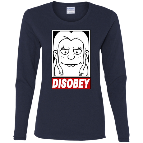 T-Shirts Navy / S Disobey Women's Long Sleeve T-Shirt