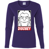 T-Shirts Purple / S Disobey Women's Long Sleeve T-Shirt