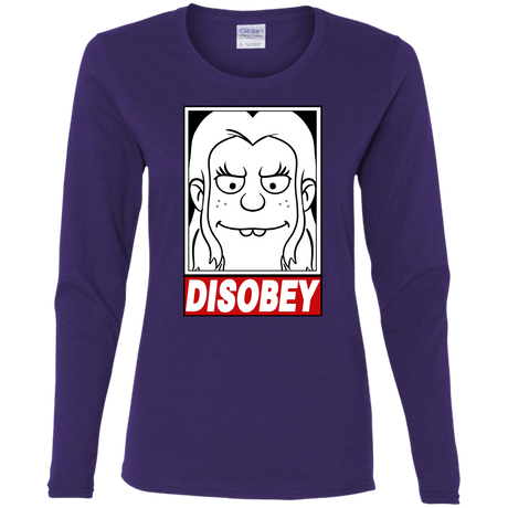 T-Shirts Purple / S Disobey Women's Long Sleeve T-Shirt