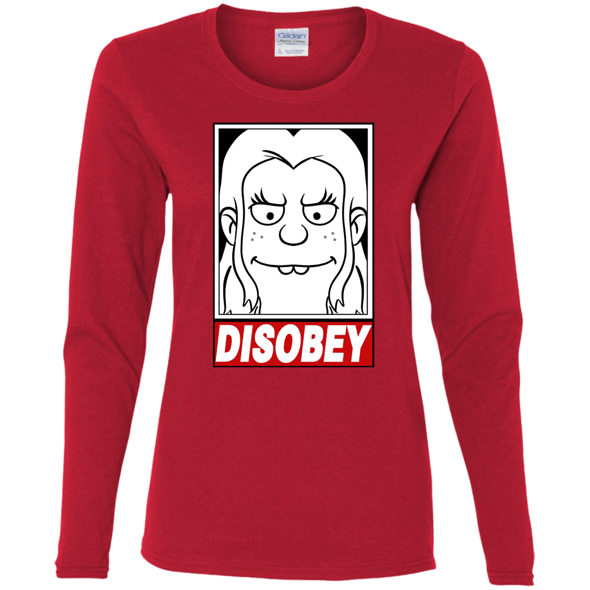 T-Shirts Red / S Disobey Women's Long Sleeve T-Shirt