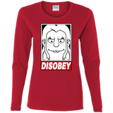 T-Shirts Red / S Disobey Women's Long Sleeve T-Shirt