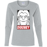 T-Shirts Sport Grey / S Disobey Women's Long Sleeve T-Shirt