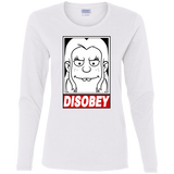 T-Shirts White / S Disobey Women's Long Sleeve T-Shirt