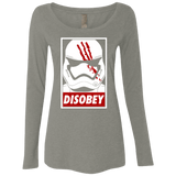 T-Shirts Venetian Grey / Small Disobey Women's Triblend Long Sleeve Shirt