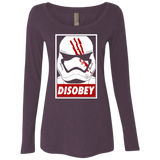T-Shirts Vintage Purple / Small Disobey Women's Triblend Long Sleeve Shirt