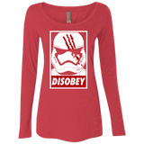 T-Shirts Vintage Red / Small Disobey Women's Triblend Long Sleeve Shirt