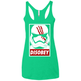 T-Shirts Envy / X-Small Disobey Women's Triblend Racerback Tank