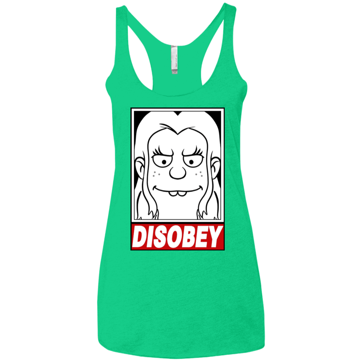 T-Shirts Envy / X-Small Disobey Women's Triblend Racerback Tank