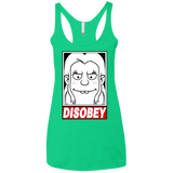 T-Shirts Envy / X-Small Disobey Women's Triblend Racerback Tank