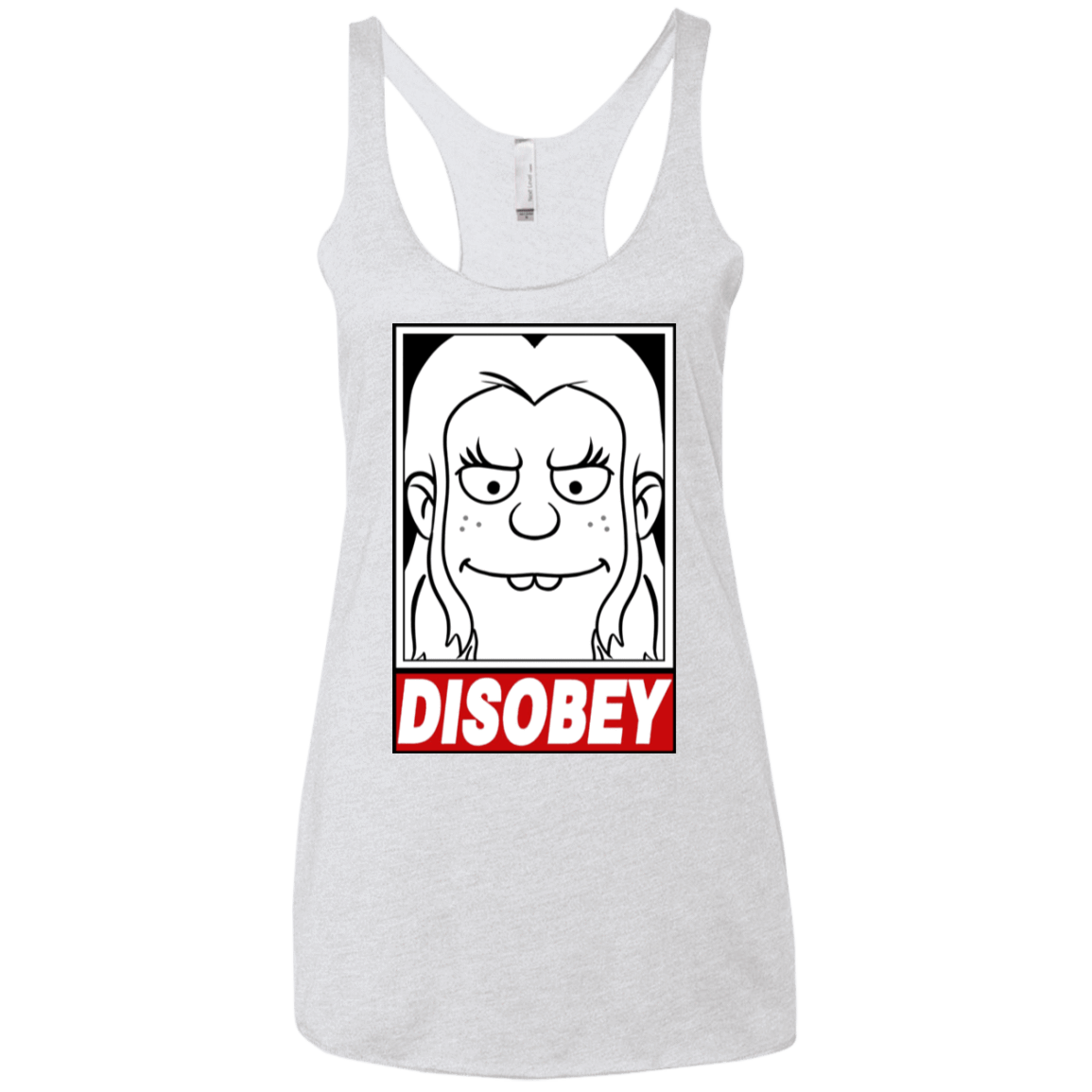 T-Shirts Heather White / X-Small Disobey Women's Triblend Racerback Tank