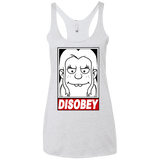 T-Shirts Heather White / X-Small Disobey Women's Triblend Racerback Tank