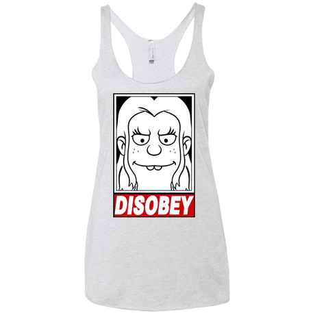 T-Shirts Heather White / X-Small Disobey Women's Triblend Racerback Tank