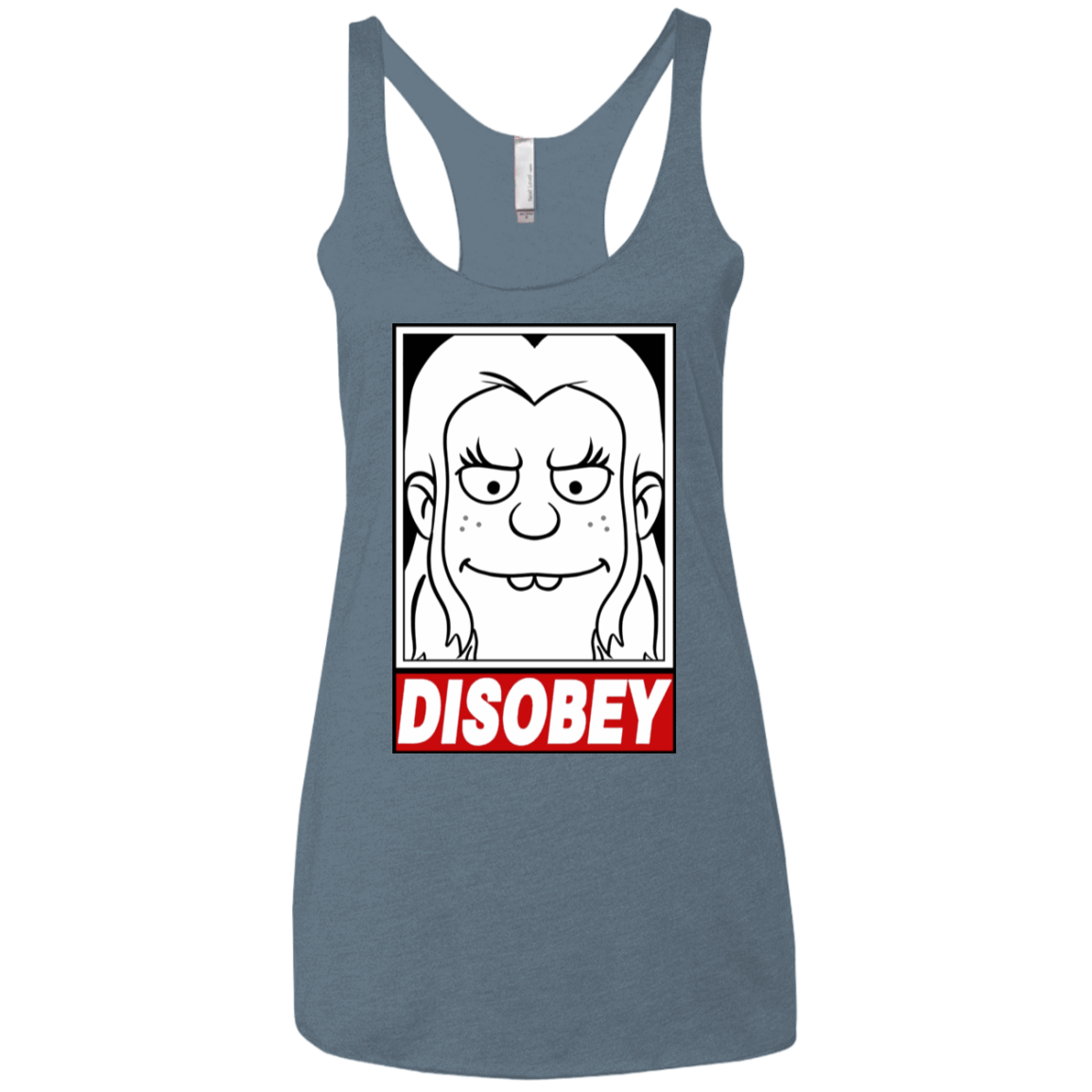 T-Shirts Indigo / X-Small Disobey Women's Triblend Racerback Tank