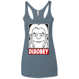 T-Shirts Indigo / X-Small Disobey Women's Triblend Racerback Tank