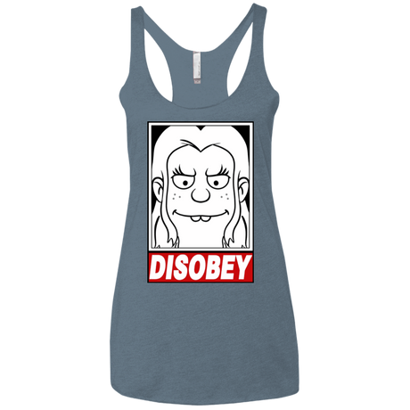 T-Shirts Indigo / X-Small Disobey Women's Triblend Racerback Tank