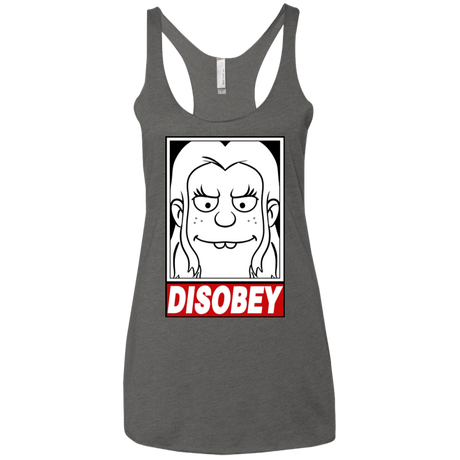 T-Shirts Premium Heather / X-Small Disobey Women's Triblend Racerback Tank