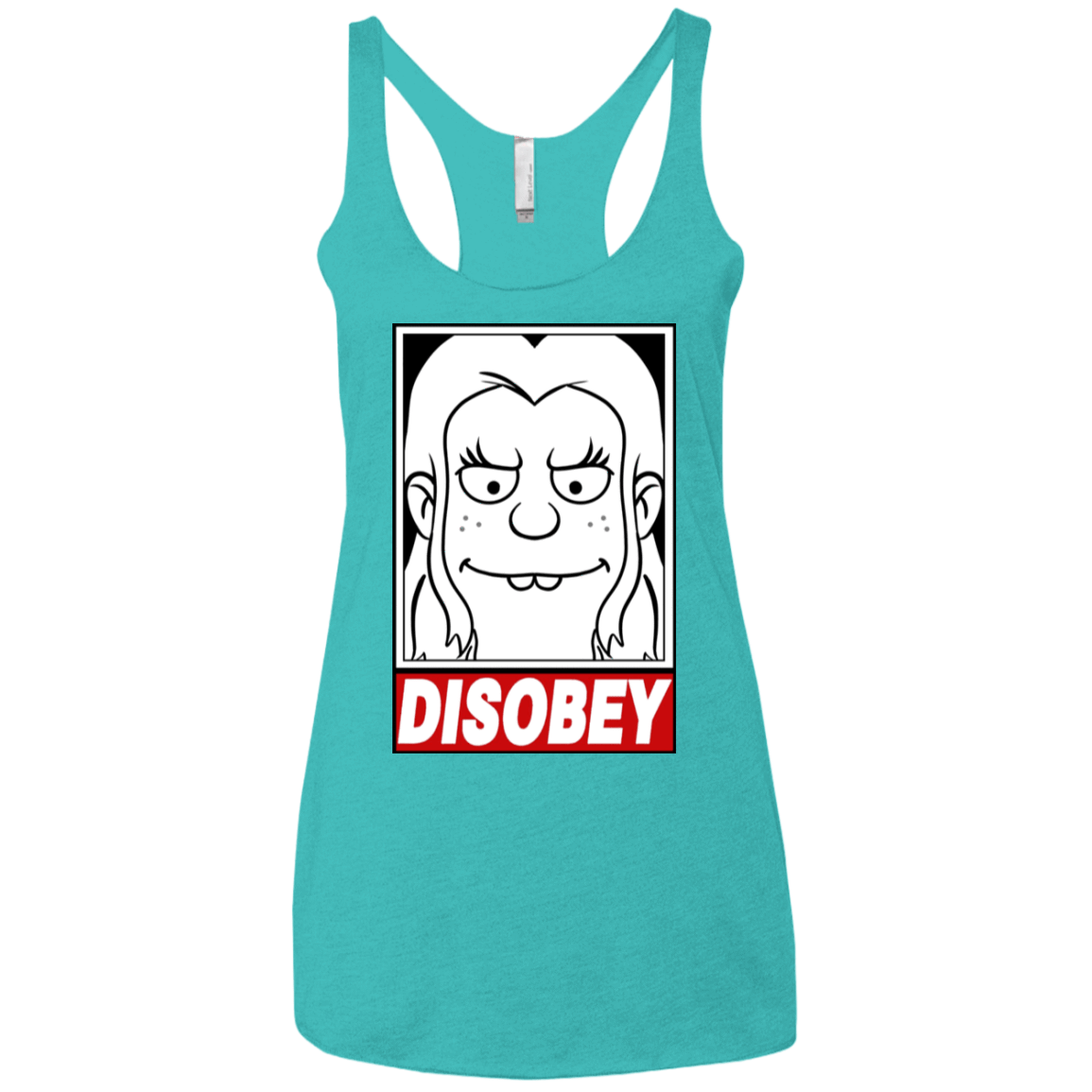 T-Shirts Tahiti Blue / X-Small Disobey Women's Triblend Racerback Tank