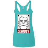 T-Shirts Tahiti Blue / X-Small Disobey Women's Triblend Racerback Tank