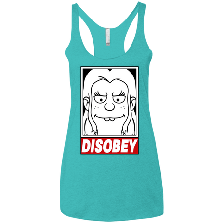 T-Shirts Tahiti Blue / X-Small Disobey Women's Triblend Racerback Tank