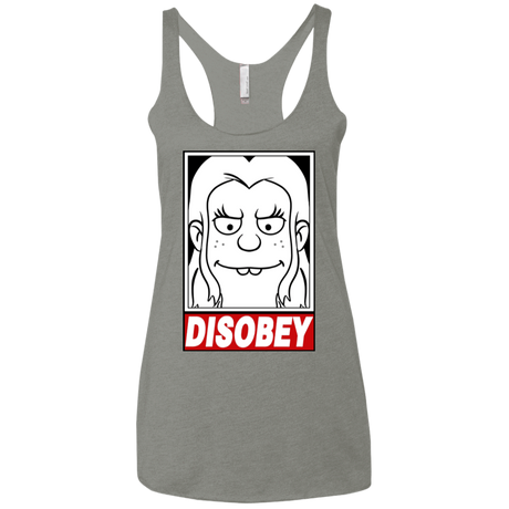 T-Shirts Venetian Grey / X-Small Disobey Women's Triblend Racerback Tank