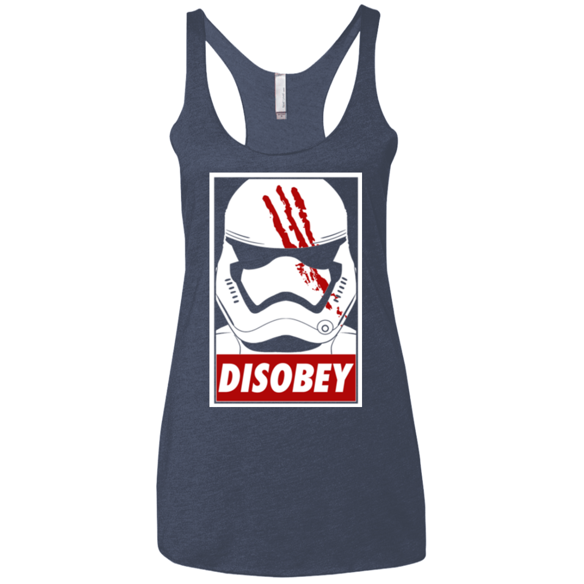T-Shirts Vintage Navy / X-Small Disobey Women's Triblend Racerback Tank