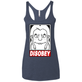 T-Shirts Vintage Navy / X-Small Disobey Women's Triblend Racerback Tank