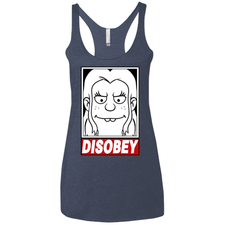 T-Shirts Vintage Navy / X-Small Disobey Women's Triblend Racerback Tank