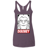T-Shirts Vintage Purple / X-Small Disobey Women's Triblend Racerback Tank