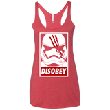 T-Shirts Vintage Red / X-Small Disobey Women's Triblend Racerback Tank