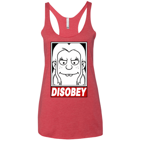 T-Shirts Vintage Red / X-Small Disobey Women's Triblend Racerback Tank