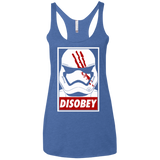 T-Shirts Vintage Royal / X-Small Disobey Women's Triblend Racerback Tank