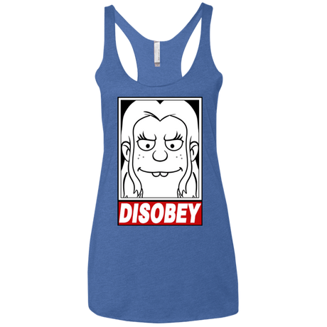 T-Shirts Vintage Royal / X-Small Disobey Women's Triblend Racerback Tank