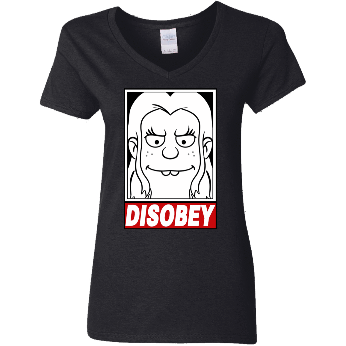 T-Shirts Black / S Disobey Women's V-Neck T-Shirt