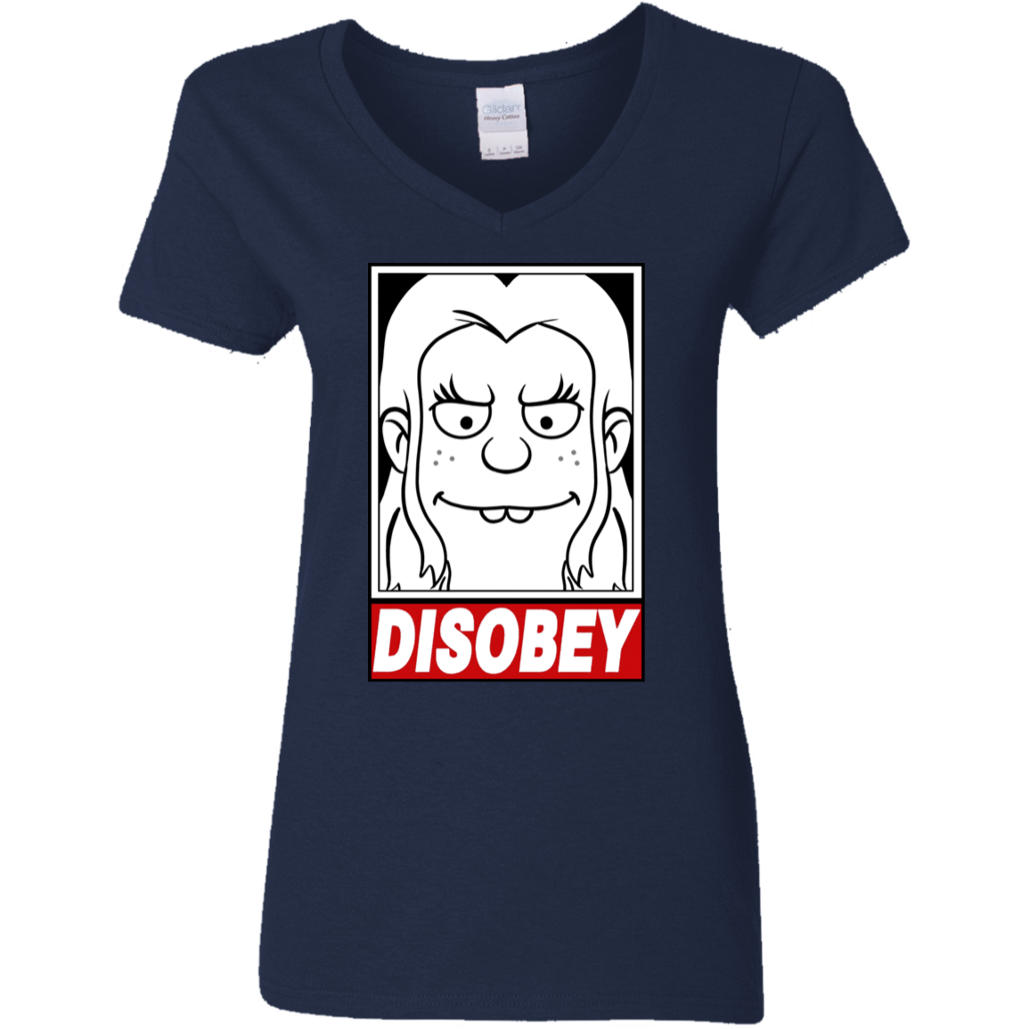 T-Shirts Navy / S Disobey Women's V-Neck T-Shirt