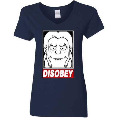 T-Shirts Navy / S Disobey Women's V-Neck T-Shirt